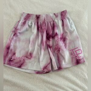 Inaka Power Pink Tie Dye Mesh Shorts Size Small Athletic Logo